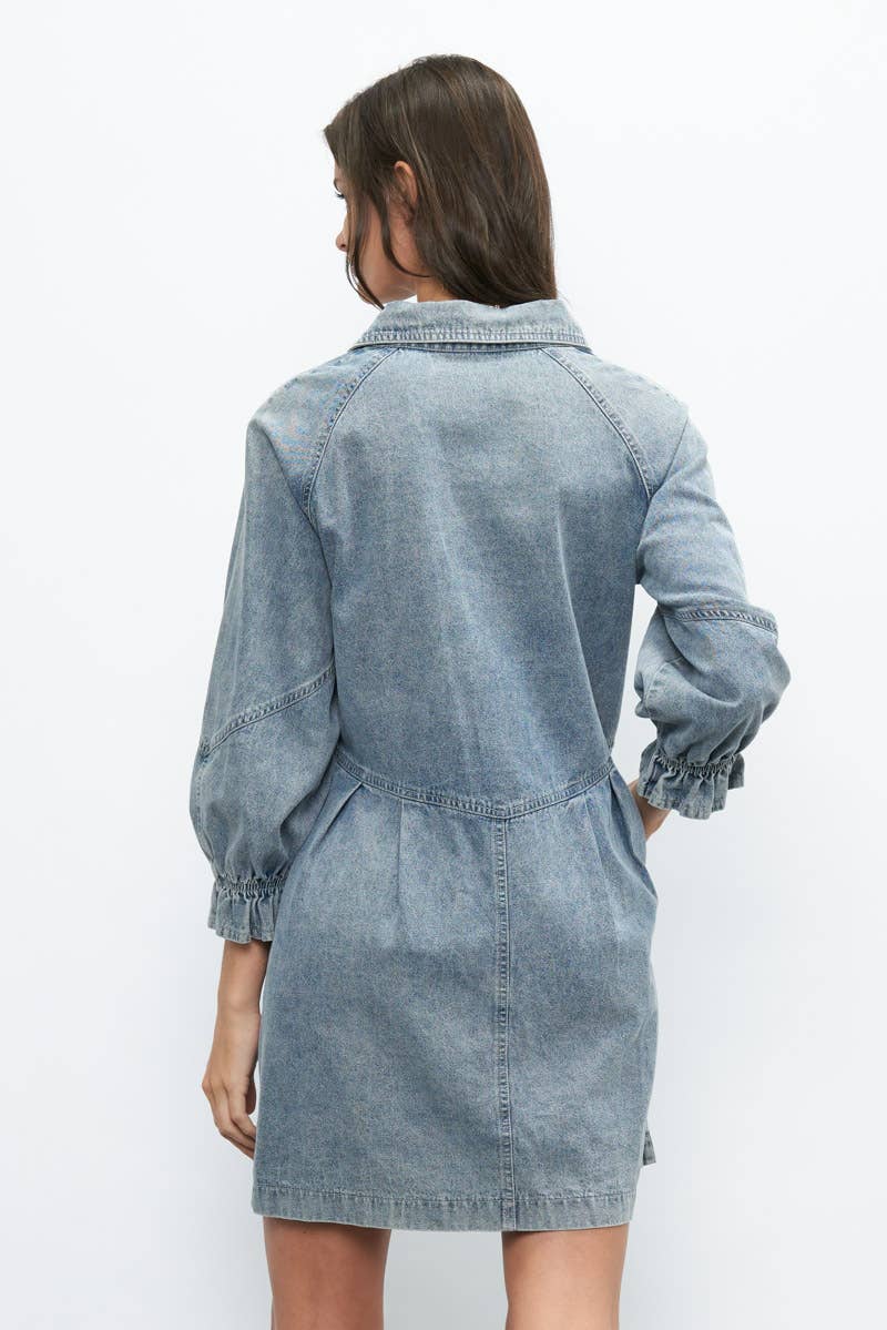 Washed Denim Dress