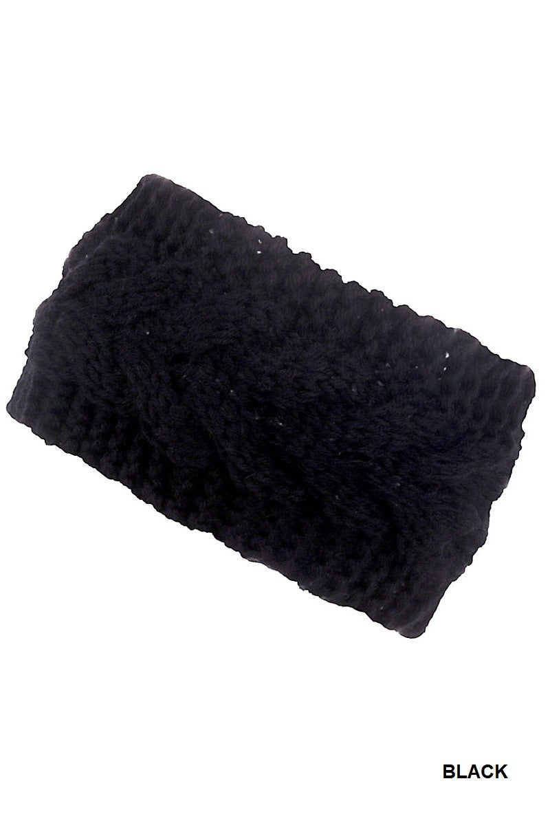 Crochet Cable Knitted Headband Warmer