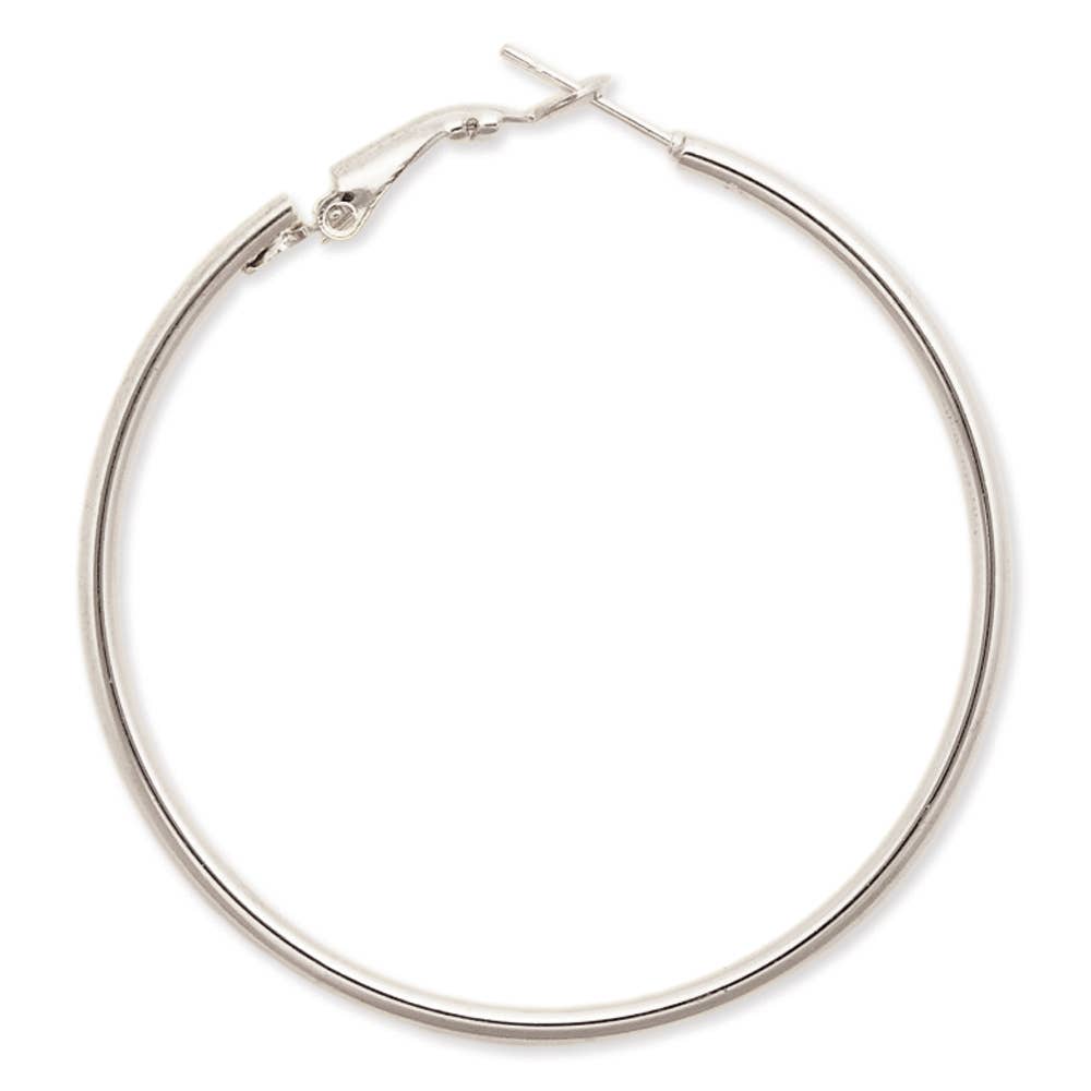 50mm Silver Metal Hoop Earring