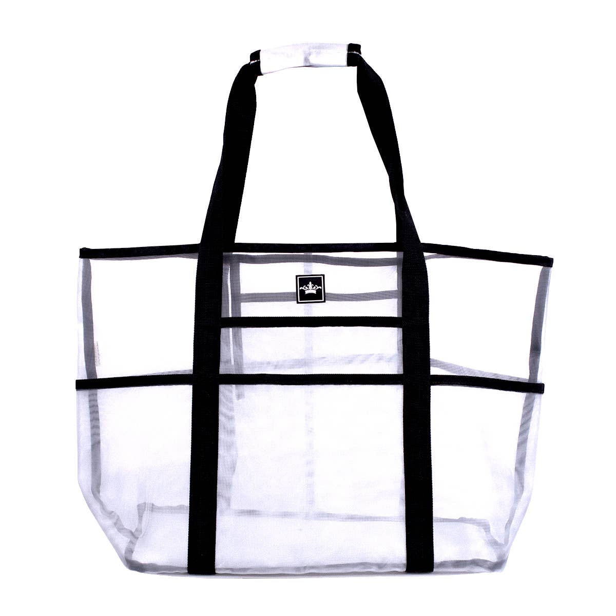 Grayton Beach Tote White/Black 16.5x15x8.5