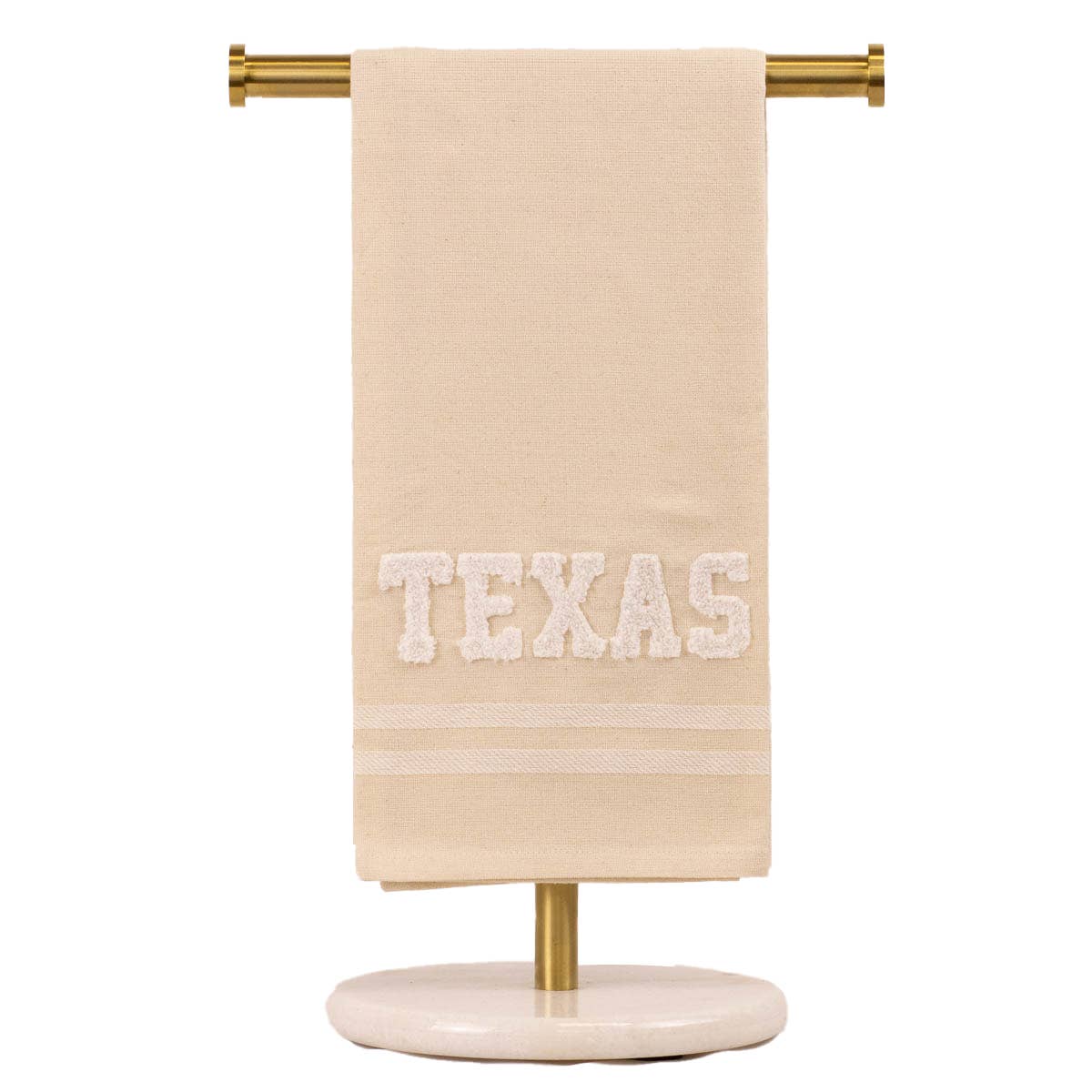 Texas Embroidery Hand Towel Oat/Soft White