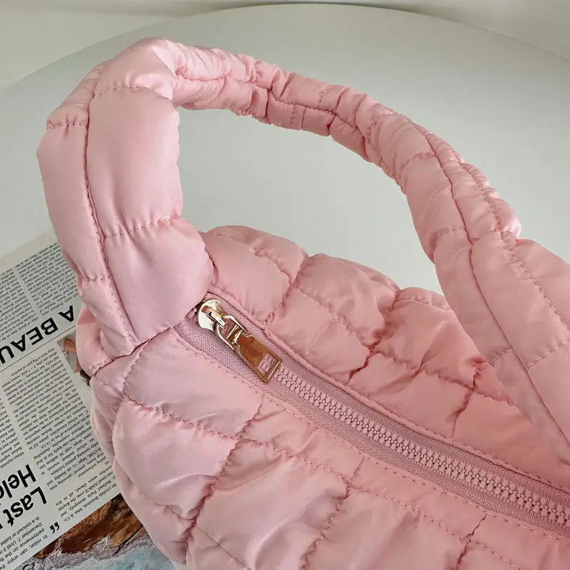 Small Light Pink Puffer Cloud Bag