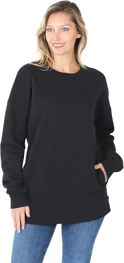 Black Zanana Pullover with Pockets