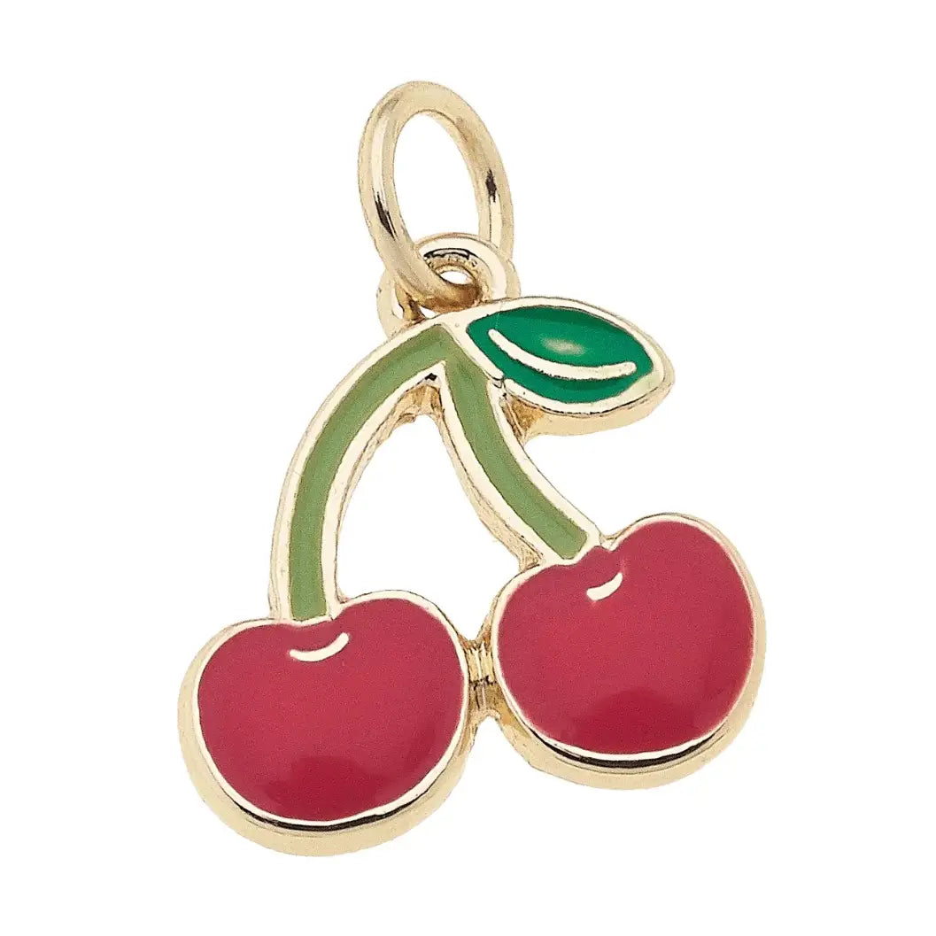 Cherries Enamel Charm