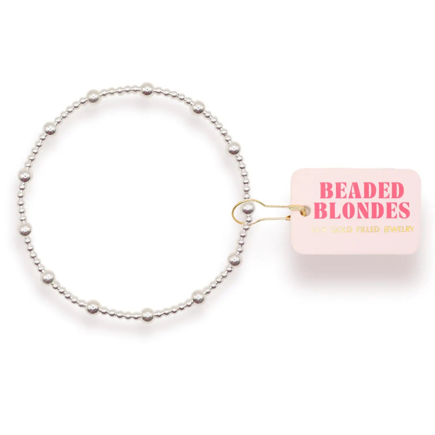 Beaded Blondes June Bracelet in Silver