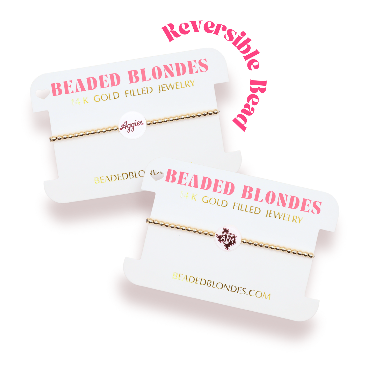 TAMU/Aggies Logo + Sprinkle Bracelet Stack