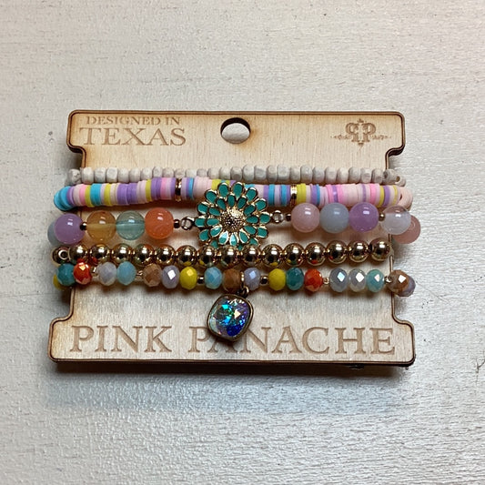 Pink Panache Multicolor Spring Bracelet Set