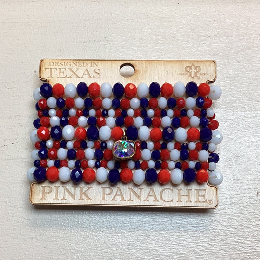 Pink Panache Patriotic Bead Bracelet