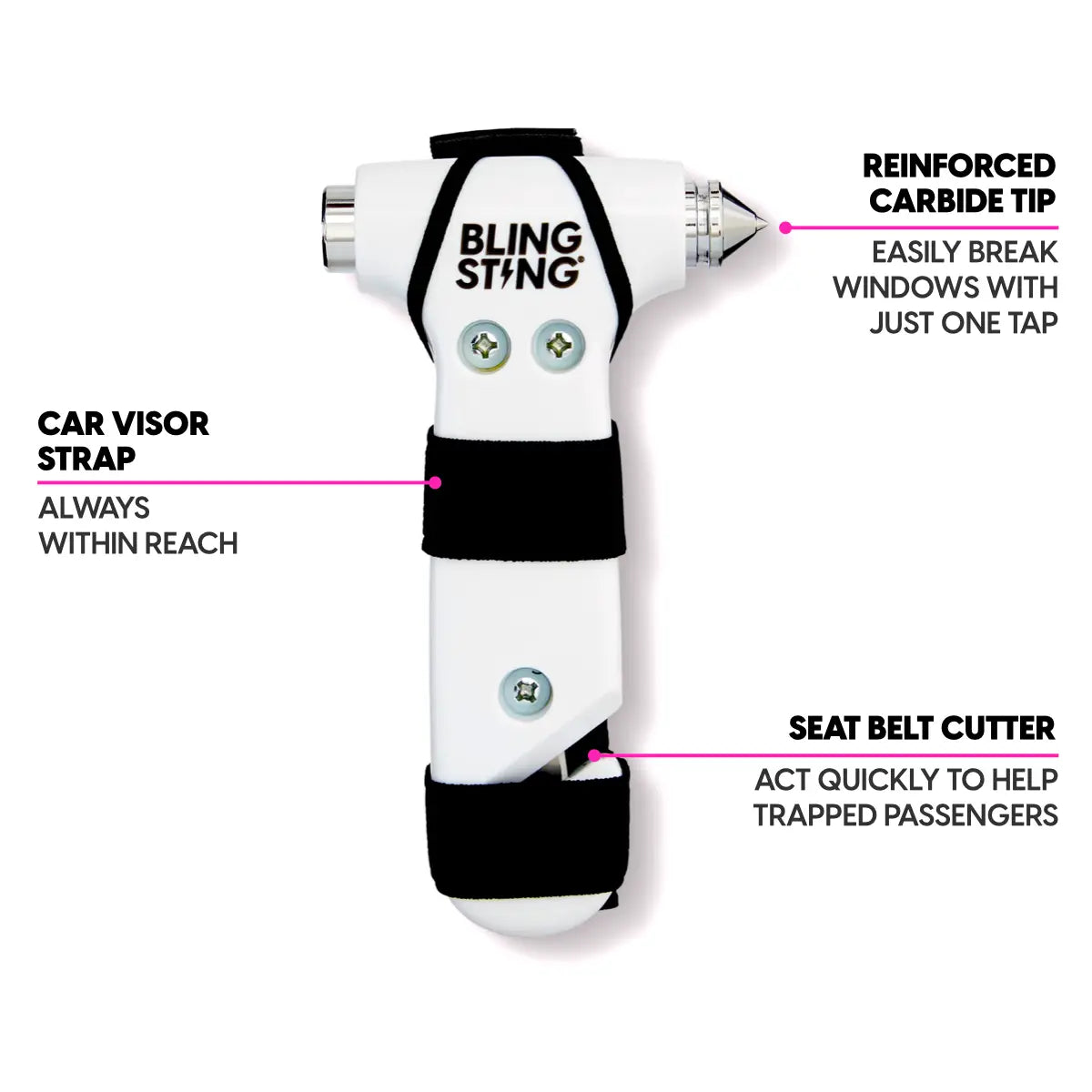 Emergency Escape Hammer Bling Sting