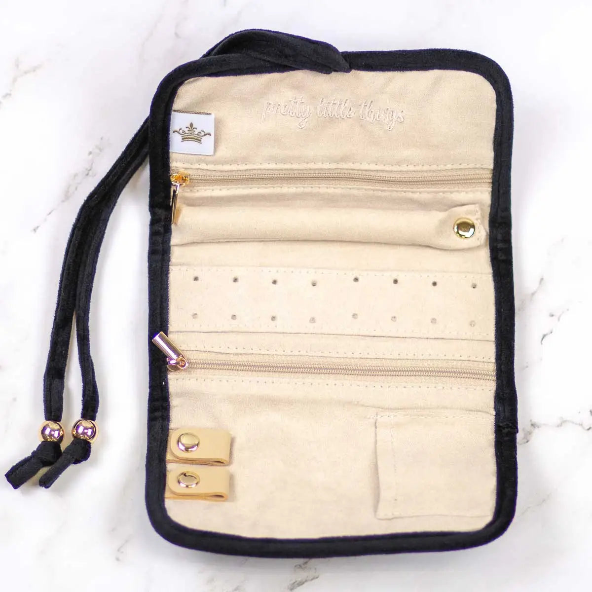 Quilted Favorite Things Jewelry Organizer - Black