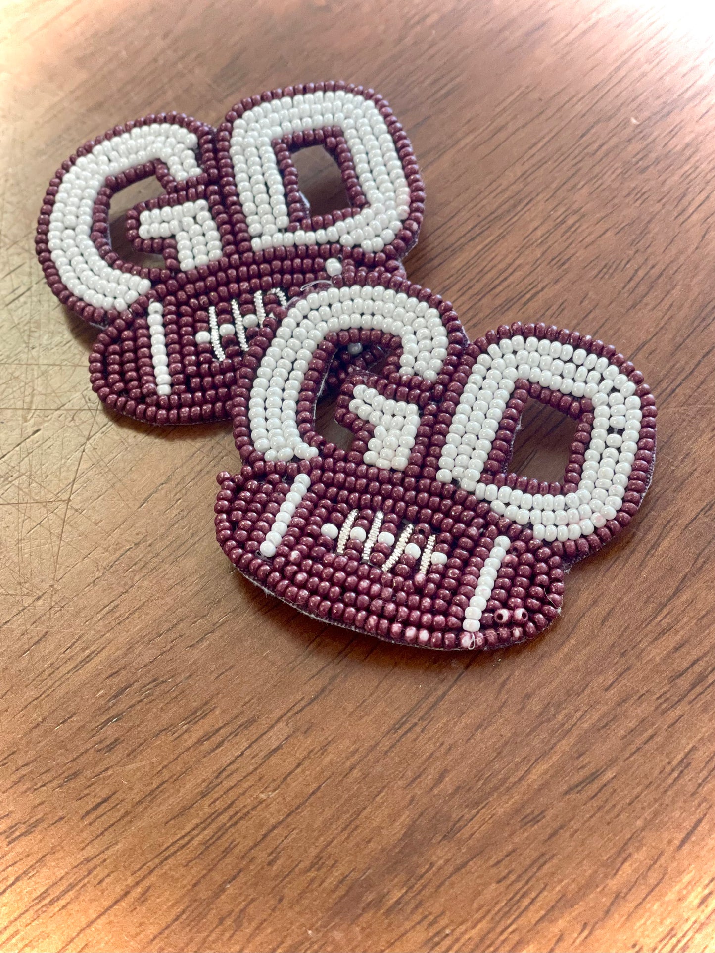 Maroon Football GO Pin