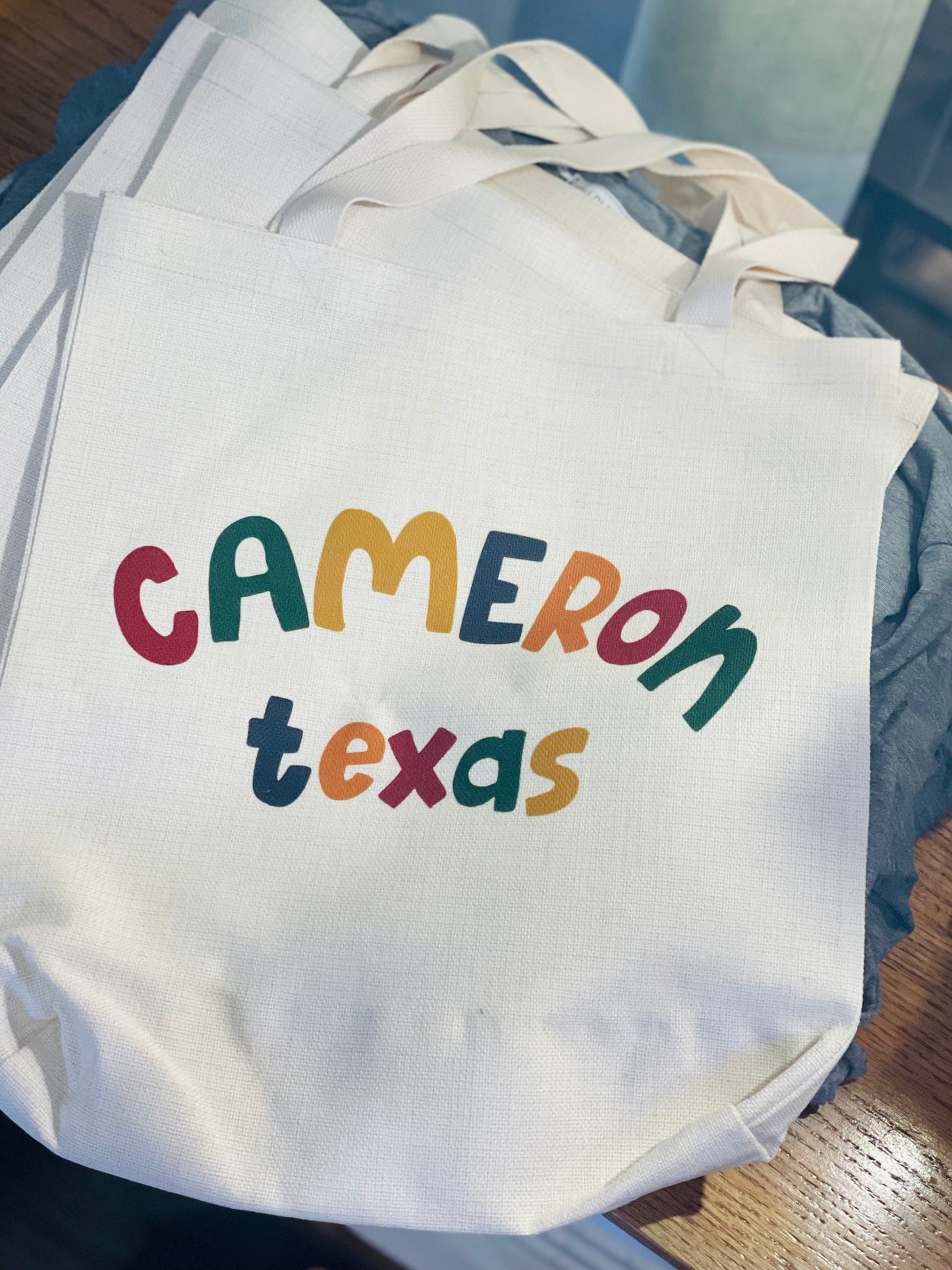 Cameron Texas Printed Shoulder Tote Bag