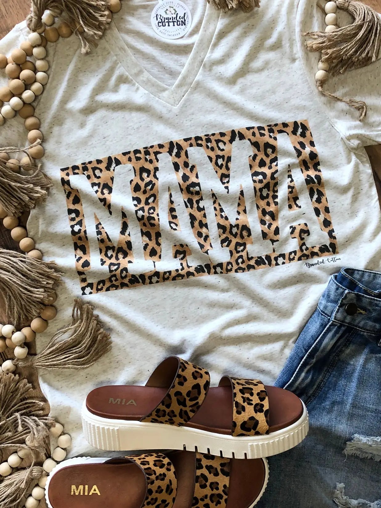 Leopard Mama Traced Tee