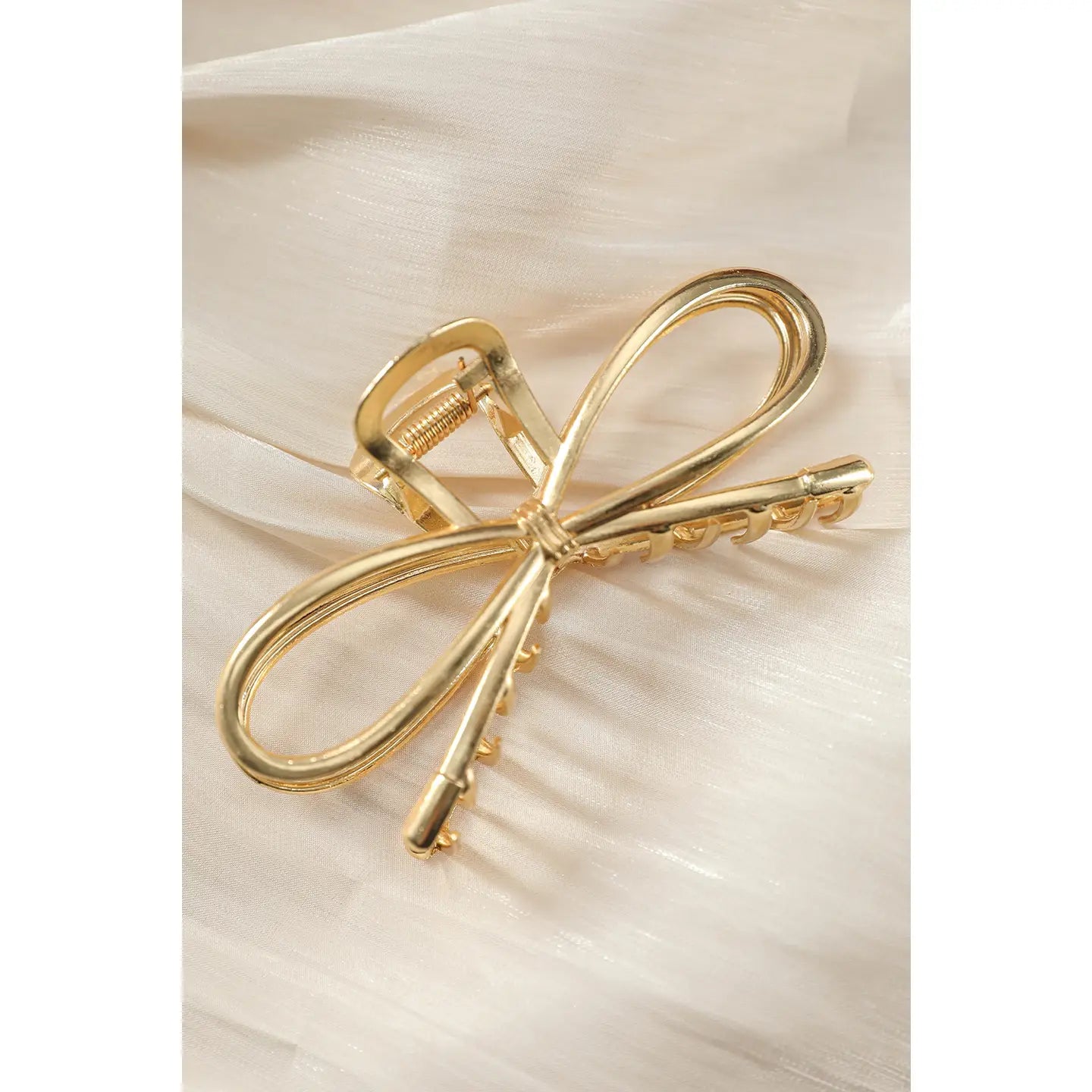 Bow Knot Gold Hair Claw Clip
