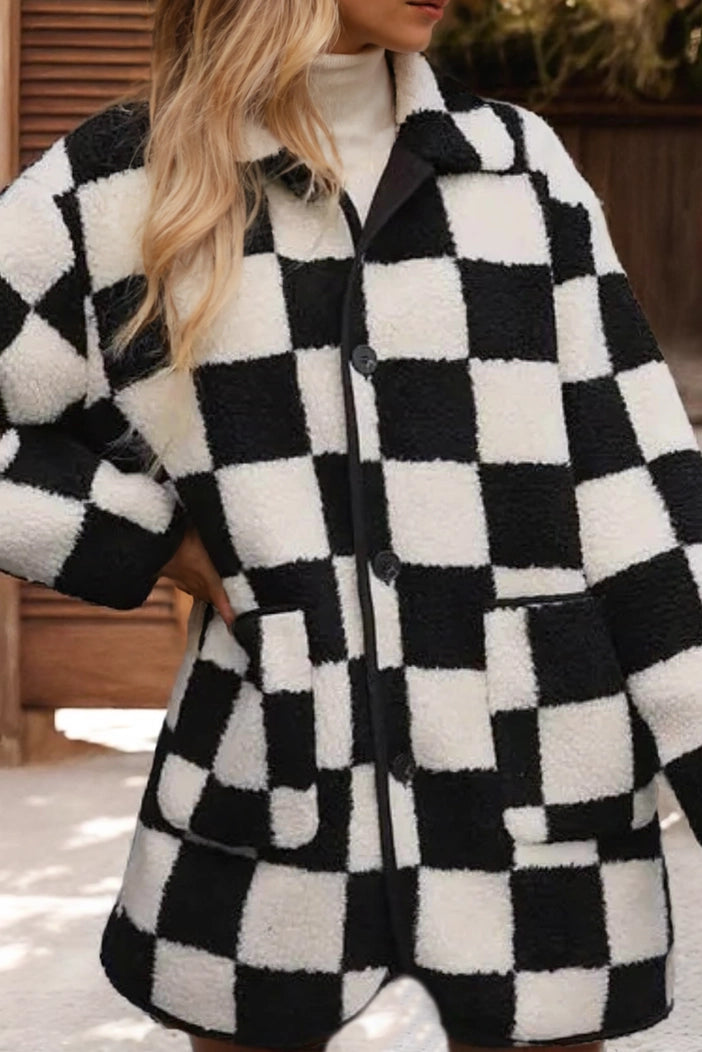 Checkered Fleece Jacket