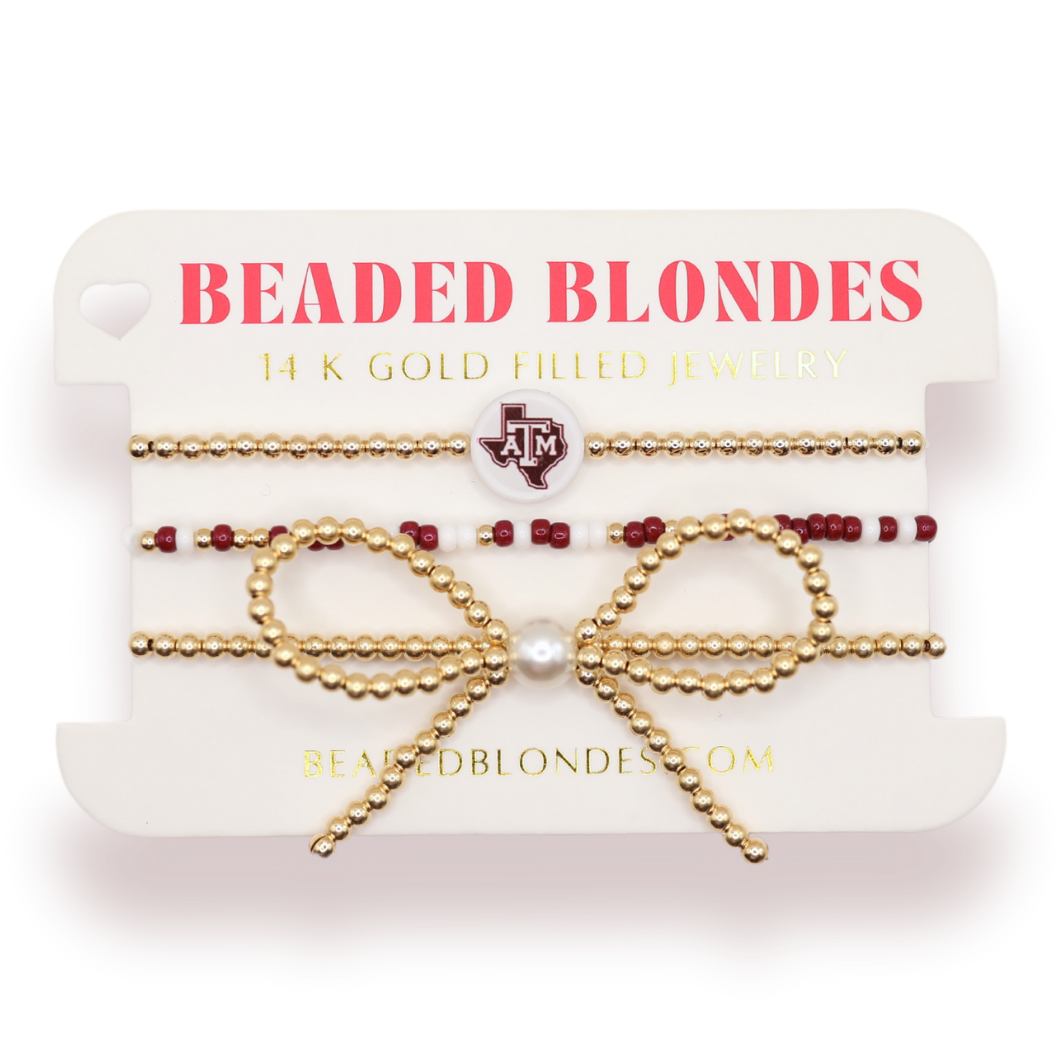 TAMU/Aggies Logo Bow Stack of 3