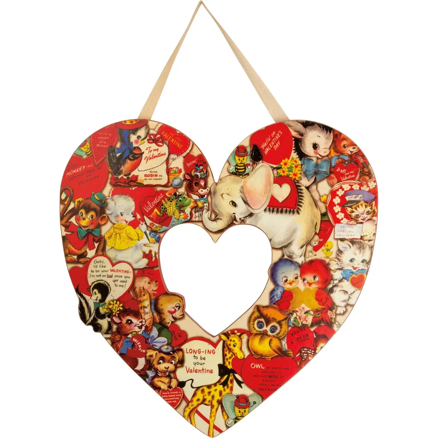 Vintage Valentine’s Day Heart Wreath