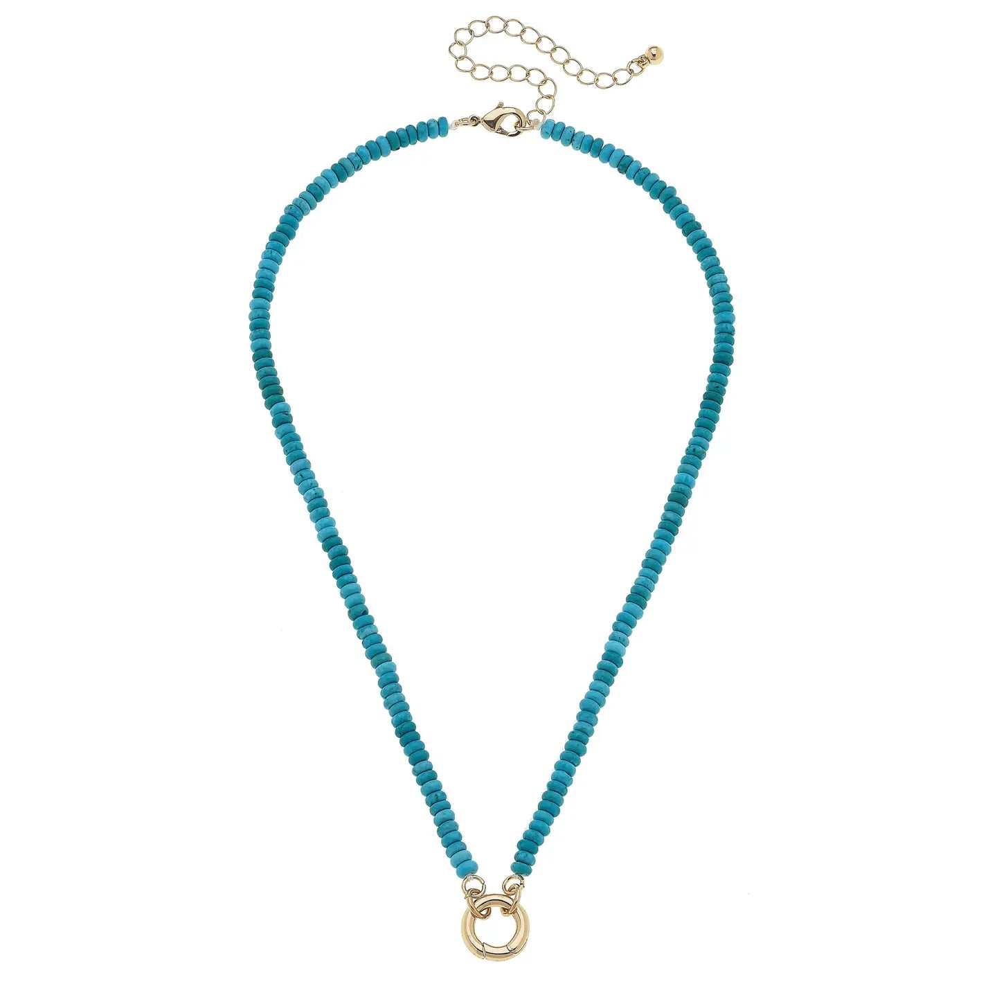 Lucy Gemstone Turquoise Charm Necklace Base