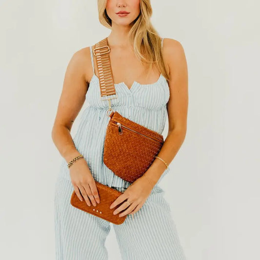 Westyn Woven Bum Bag Brown