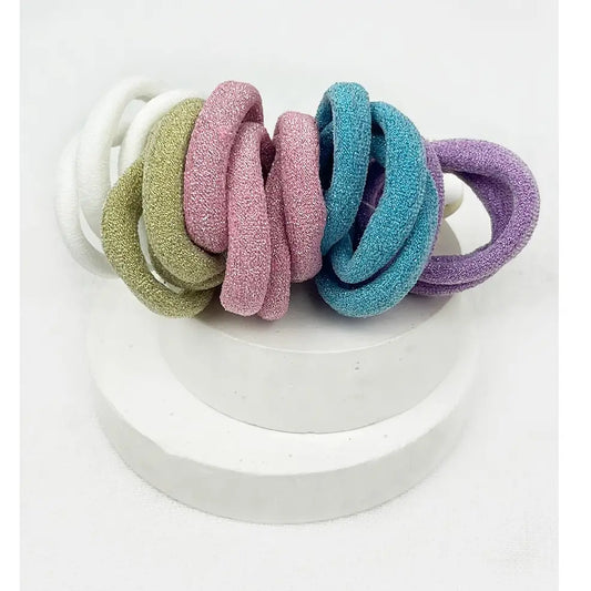 Sparkly Nylon Hair Elastic Tie Set