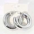 Modern Minimalist Thick Open Hoop Earrings
