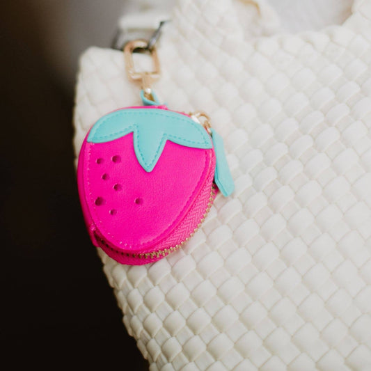 Strawberry Coin Purse Keychain