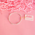 Beaded Blondes ILY Silver Bracelet