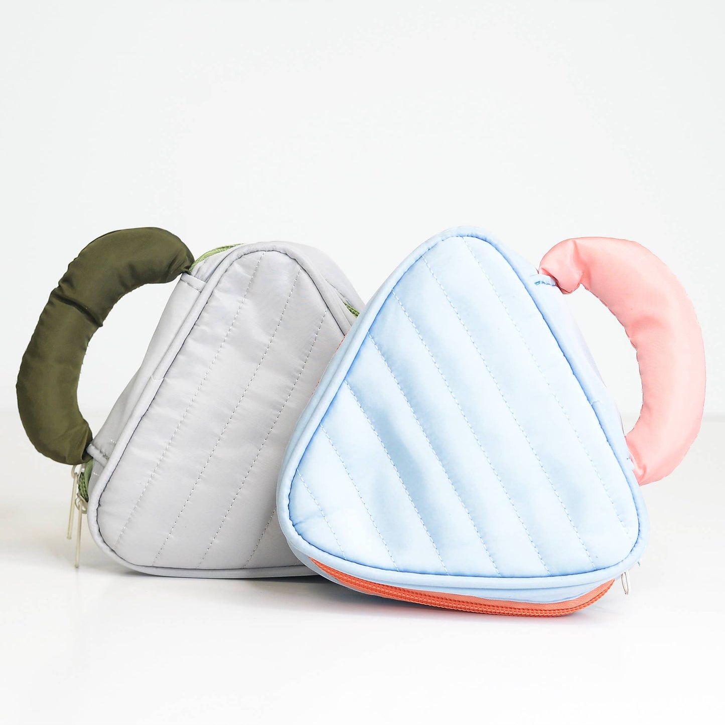 Puffy Quilted Cosmetic Bag with Handle, Puff Makeup Bag