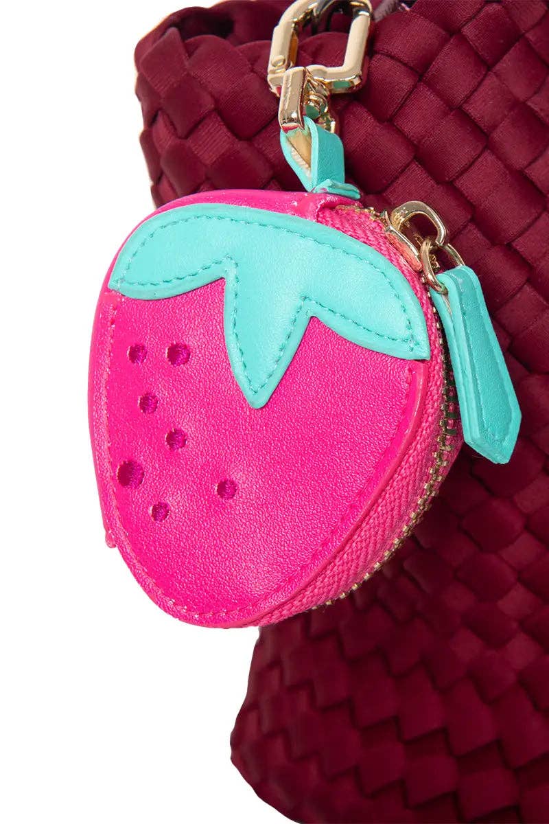 Strawberry Coin Purse Keychain