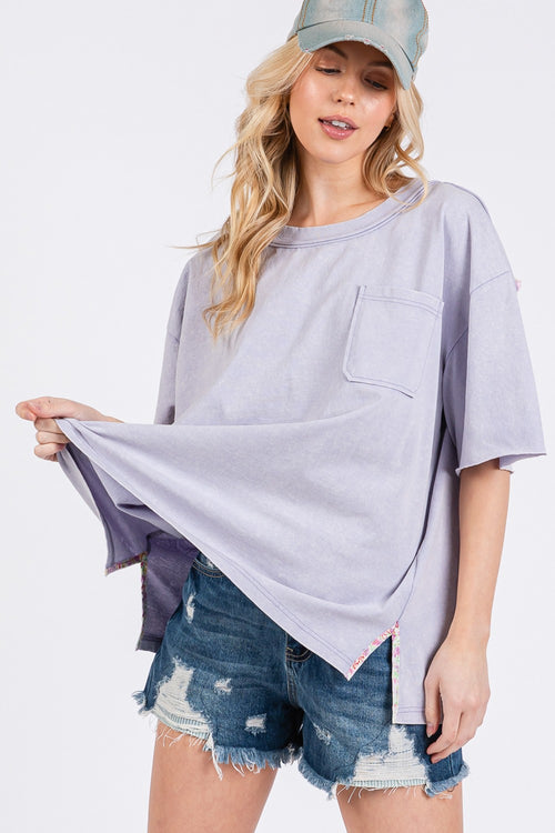 Butterfly Dreams Oversized Pocket Front T Shirt