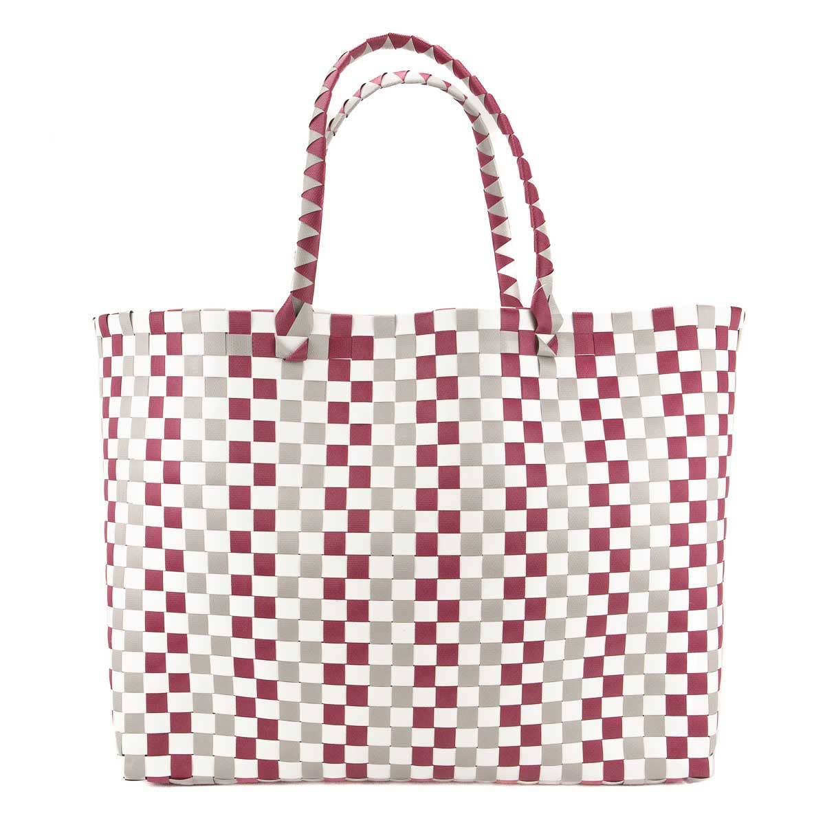 Campus Pride Woven Tote   Maroon/Gray   17x14x5