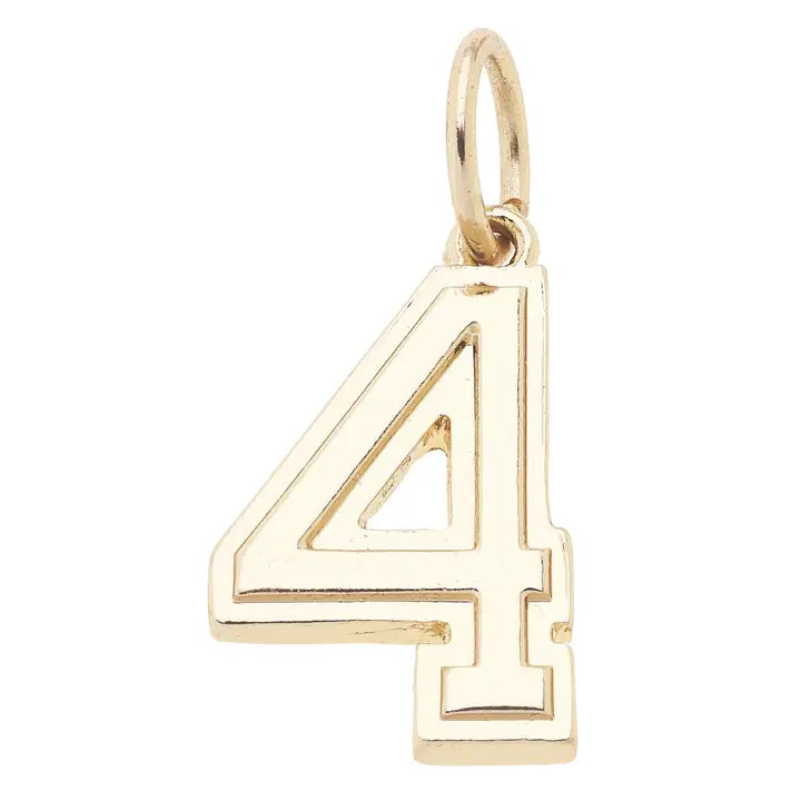 Number Gold Charms