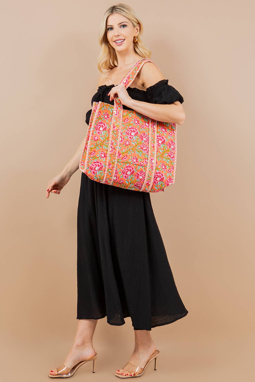 Quilted Tote Bag PINK