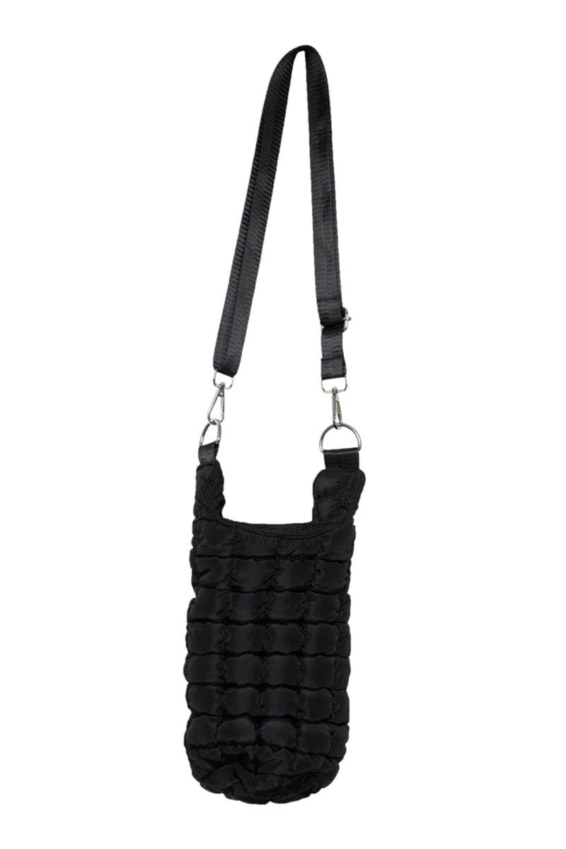Black Quilted Tumbler Carrier Bag Gifts for Grads