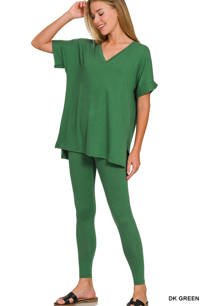 Brushed Microfiber Loungewear Set