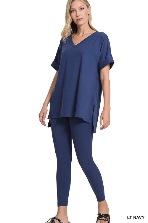 Brushed Microfiber Loungewear Set