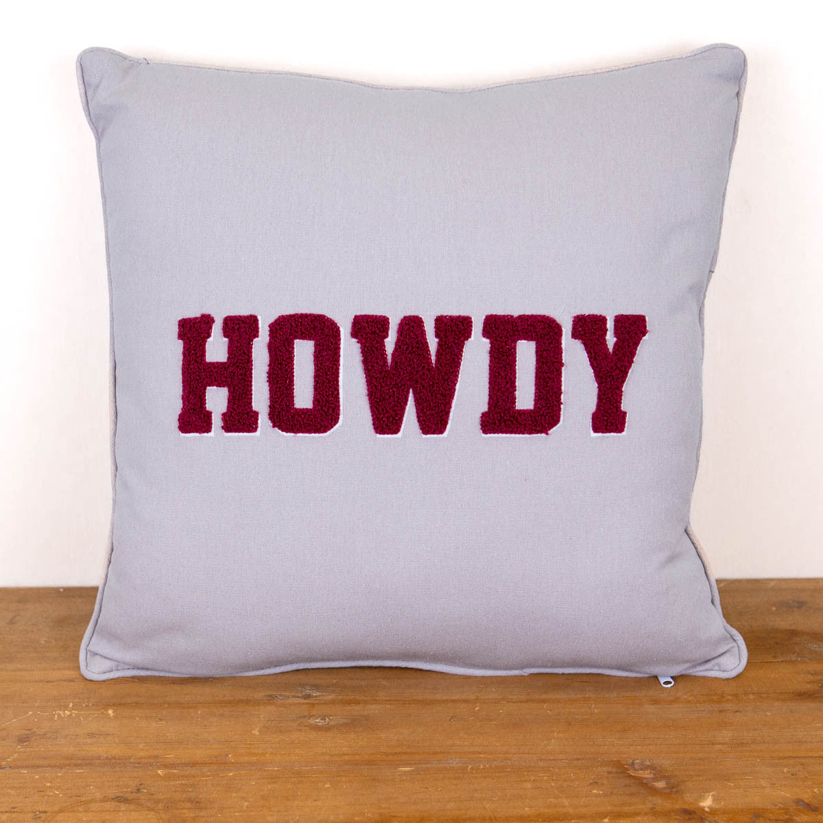 Howdy Embroidered Pillow