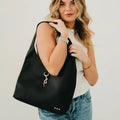Haddie Hobo Black Leather Bag