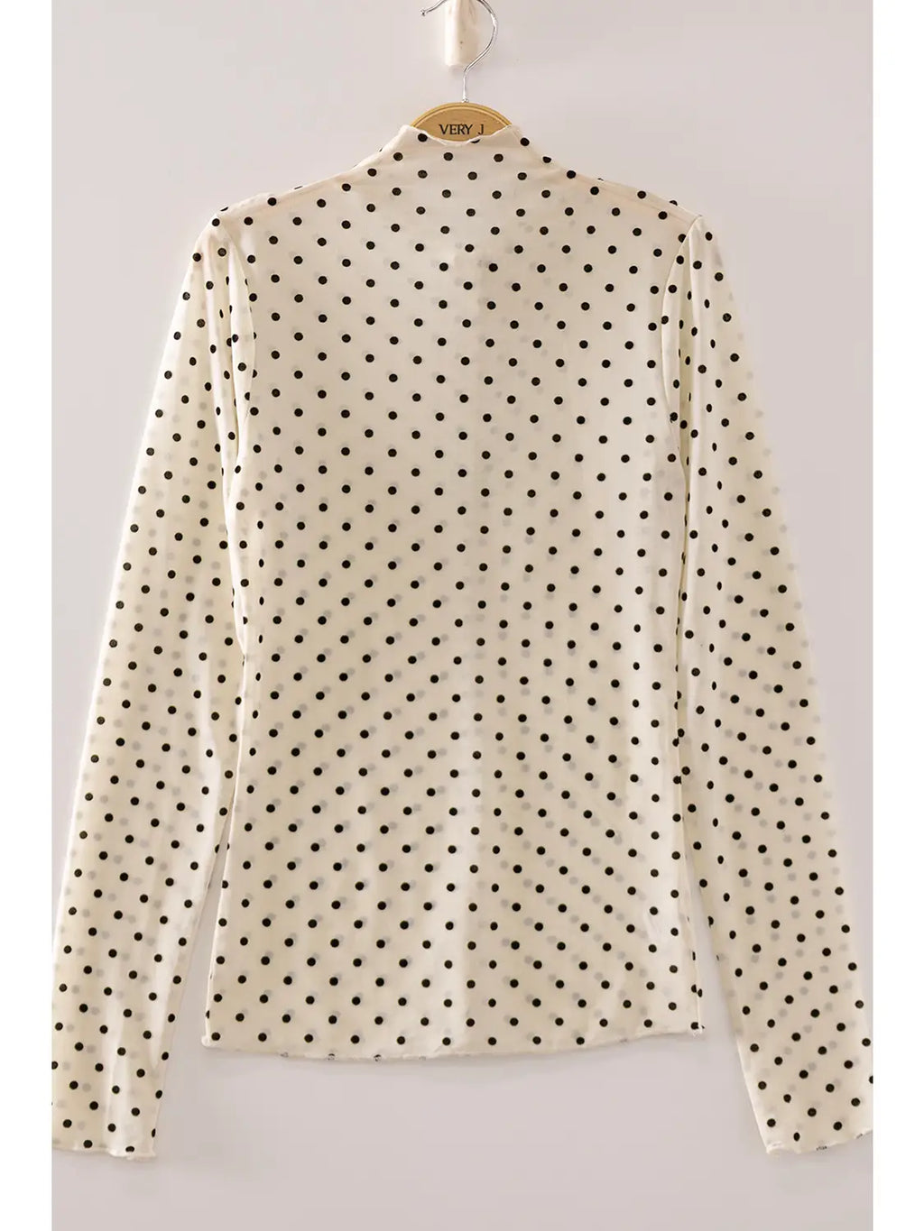 Mock Neck Mesh Long Sleeve