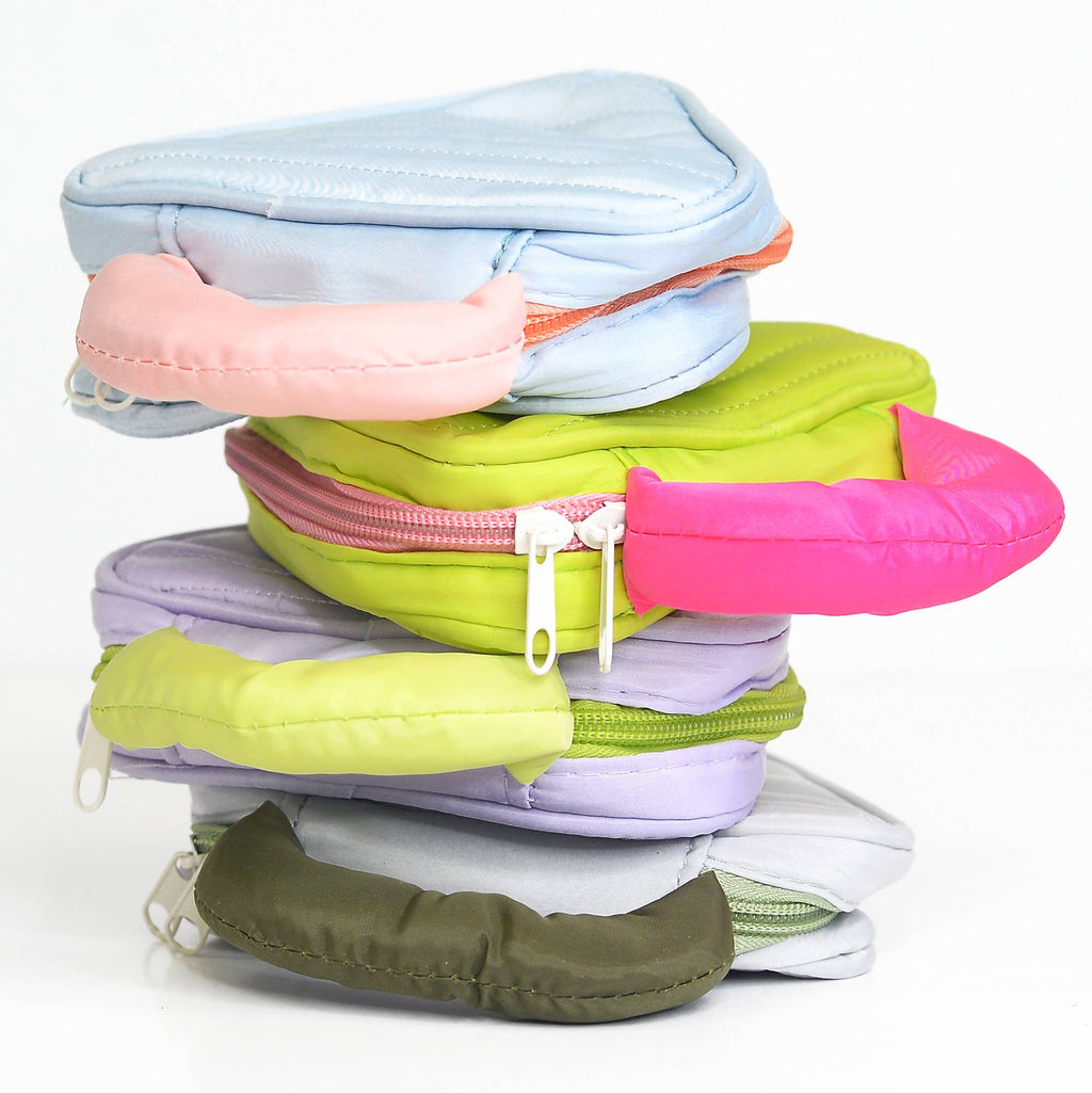 Puffy Quilted Cosmetic Bag with Handle, Puff Makeup Bag