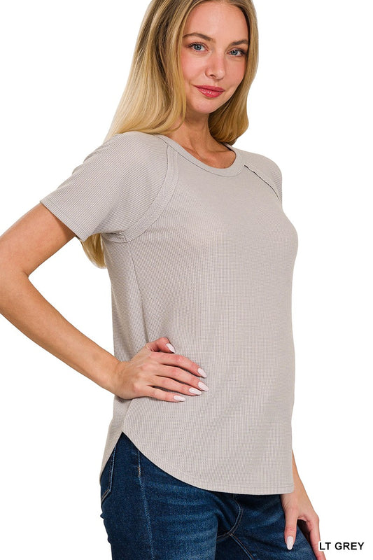 Baby Waffle Short Sleeve Top
