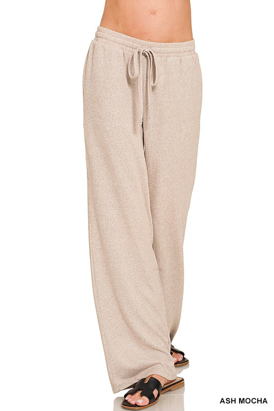 Soft Melange Hacci Wide Pants