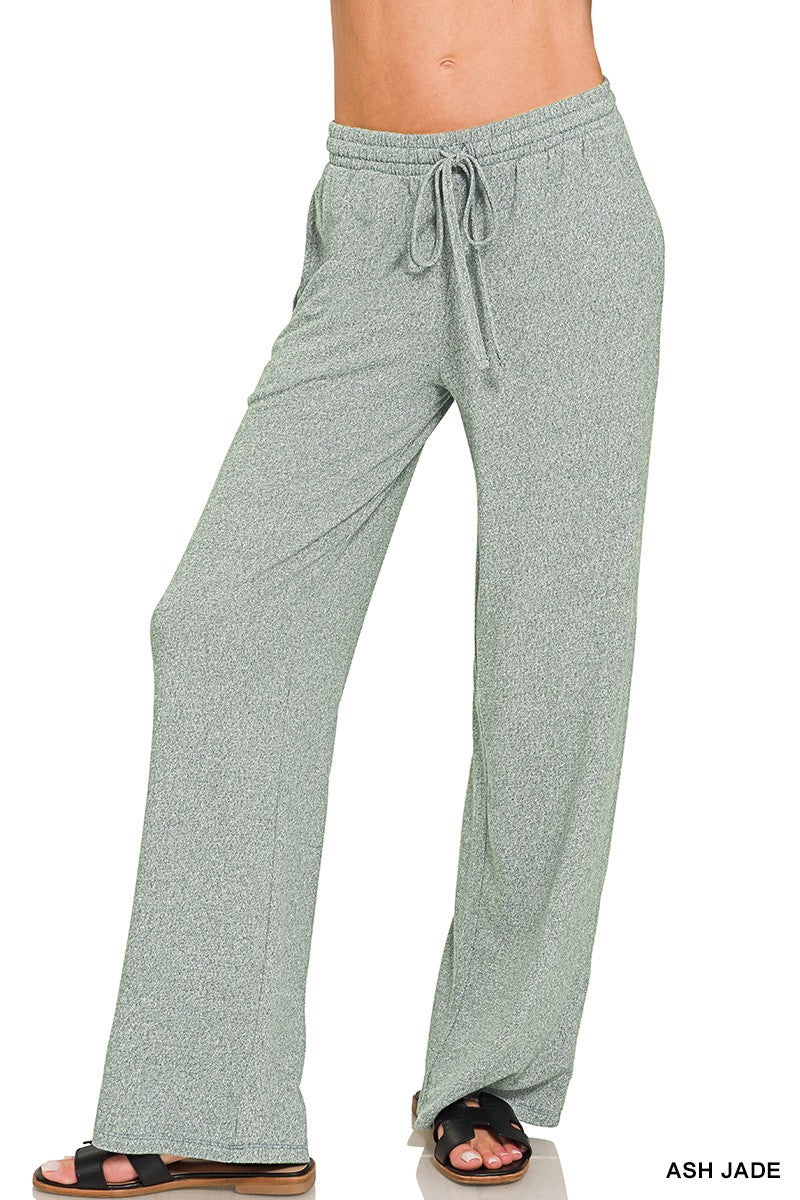 Soft Melange Hacci Wide Pants