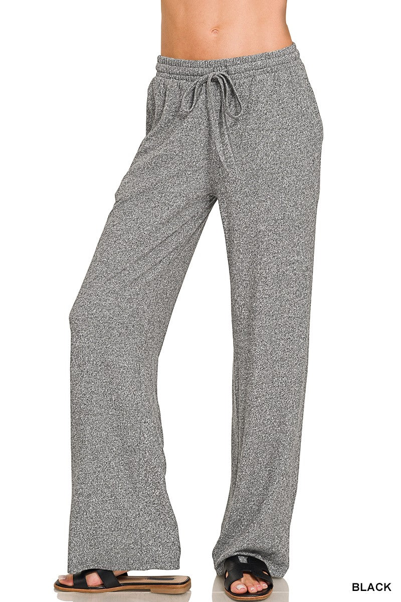 Soft Melange Hacci Wide Pants