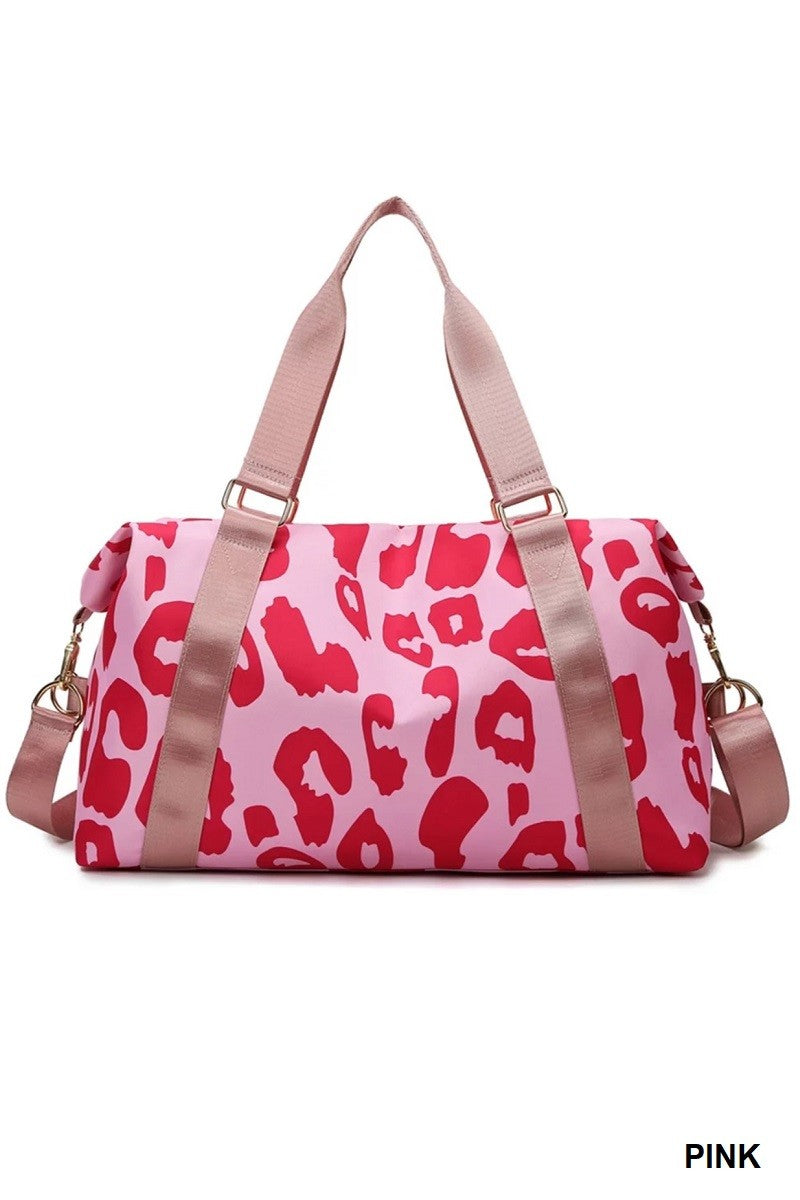 Leopard Print Weekender Duffle Bag