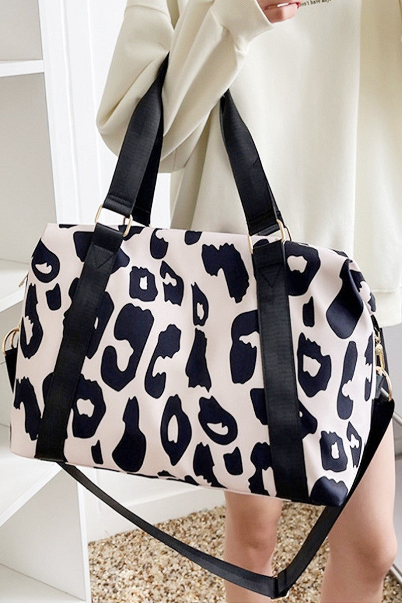 Leopard Print Weekender Duffle Bag