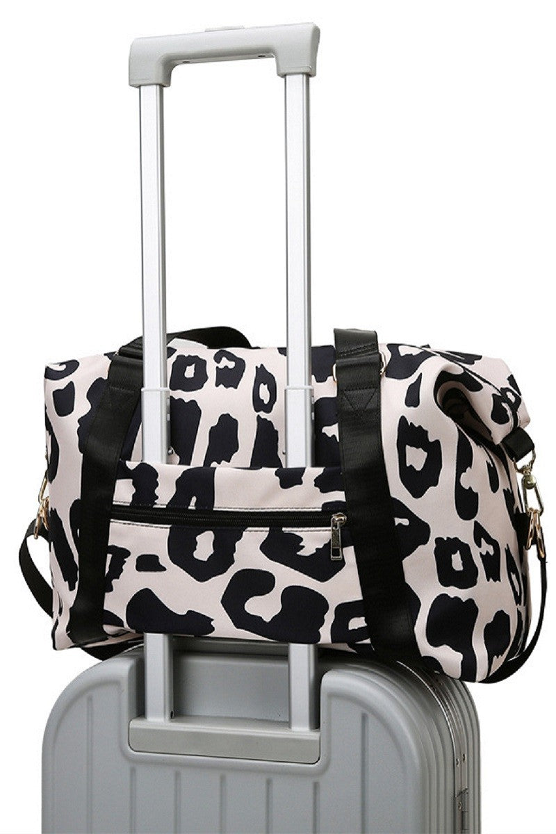 Leopard Print Weekender Duffle Bag