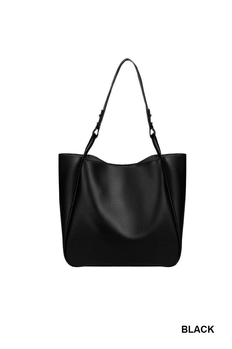 Vegan Leather Shoulder Pouch Bag