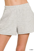 Soft Melange Hacci Elastic Waist Band Short Pants