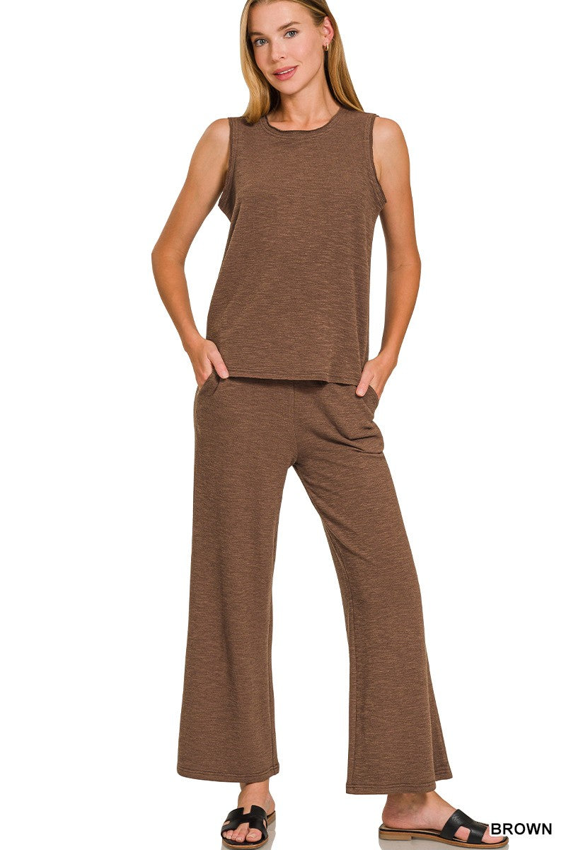 Cotton Slub Tank & Pants Set